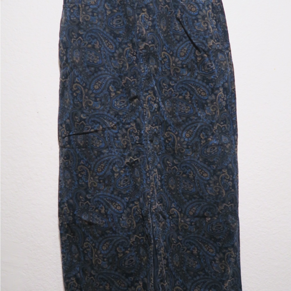 Eddie Bauer Blue Paisley Maxi Skirt